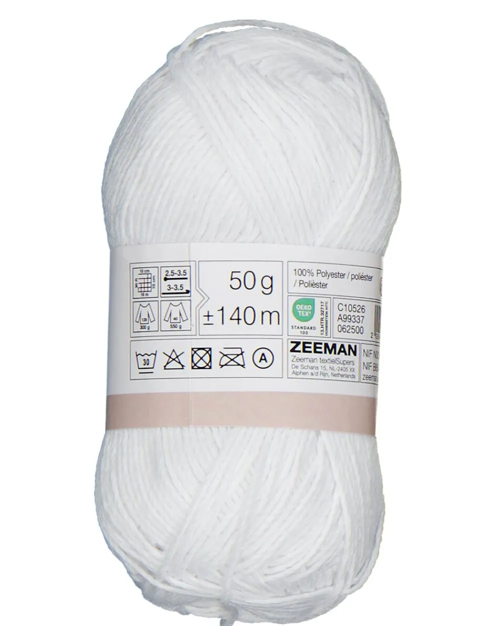 Online Zeeman Amy Fil à crocheter - Blanc