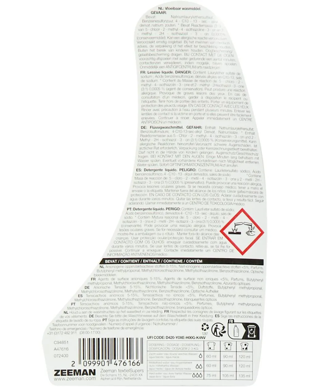 Discount Zeeman Hyper Lessive - Blanc