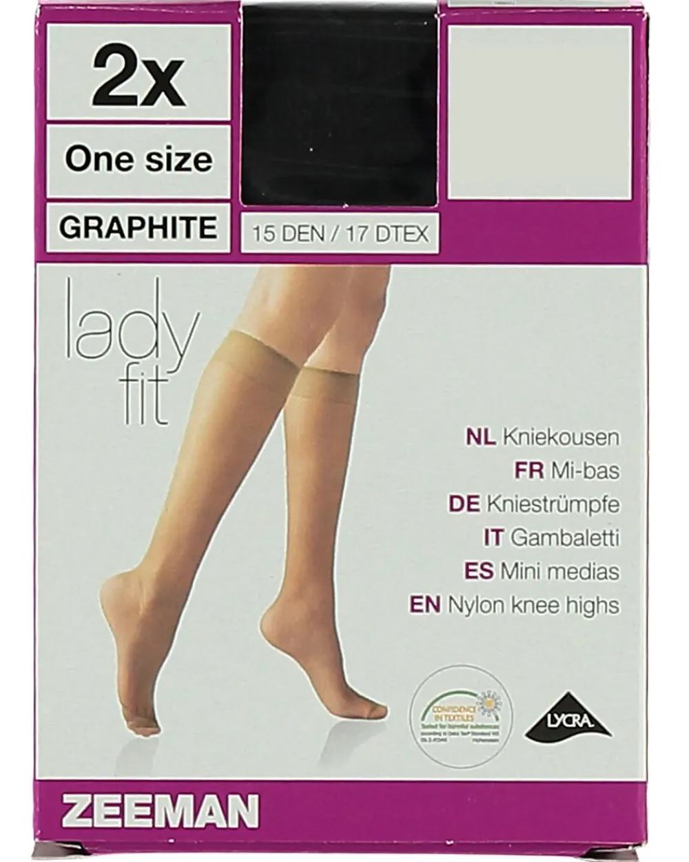 Best Zeeman Lady fit Mi-bas - Noir