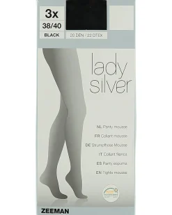 Outlet Zeeman Lady silver Collant - Noir