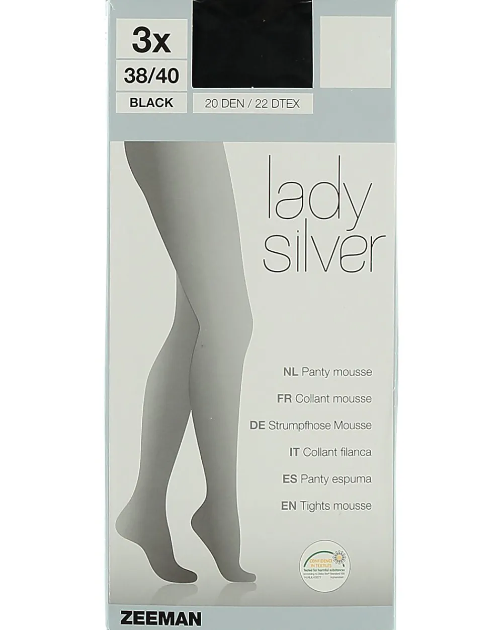 Outlet Zeeman Lady silver Collant - Noir
