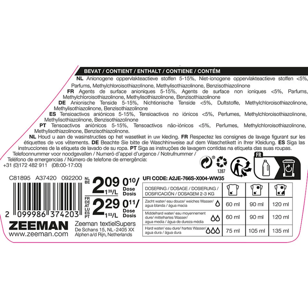 Discount Zeeman Lessive - Noir