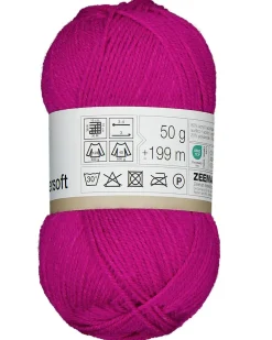 Sale Zeeman Super soft Fil à tricoter - Rose