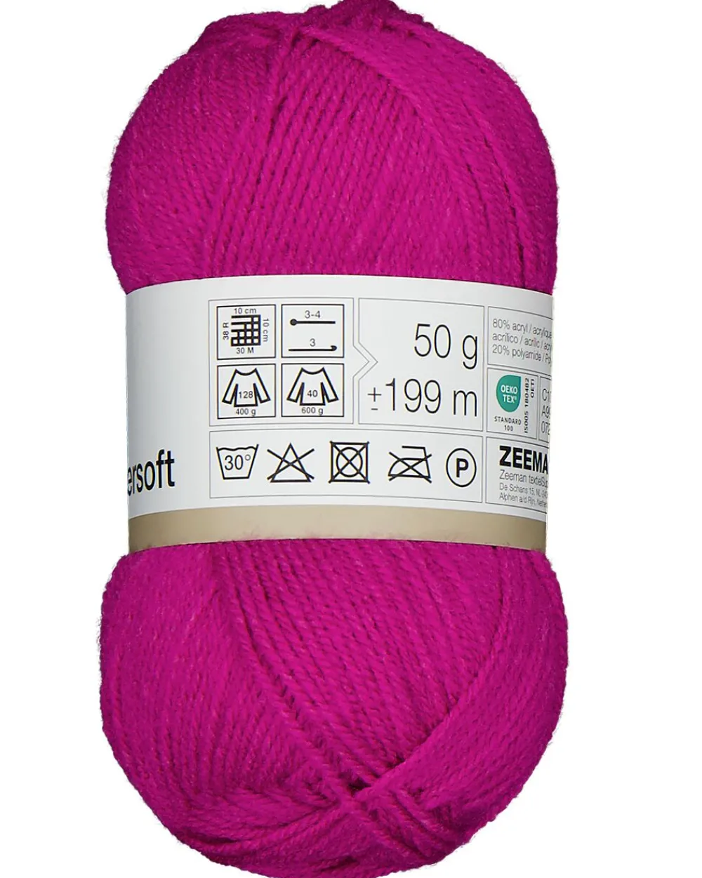 Sale Zeeman Super soft Fil à tricoter - Rose